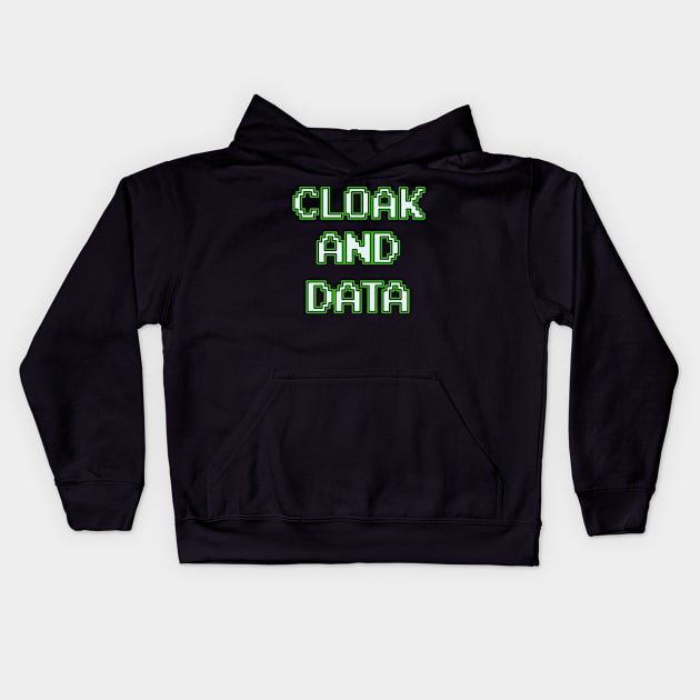 Cloak and Data by Basement Mastermind Kids Hoodie by BasementMaster